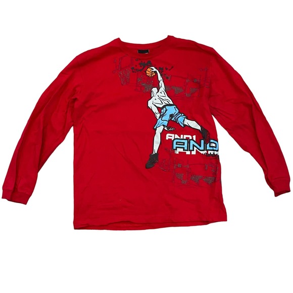 Vintage And1 Basketball Out Long Sleeve T Shirt Youth XL